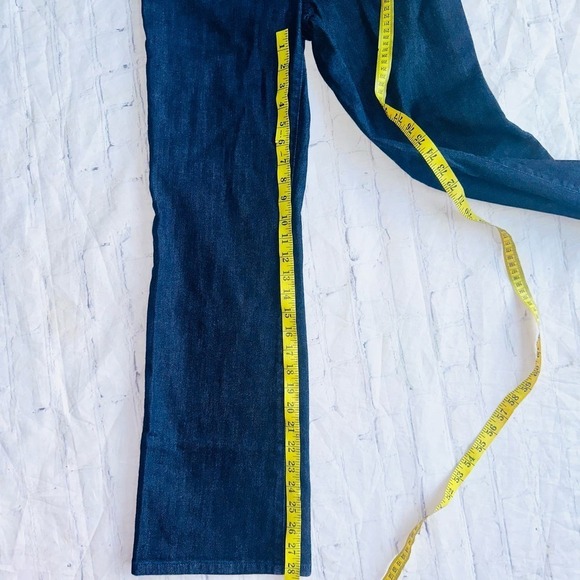 NWOT Women’s Size 4 Reg LL Bean Wide Leg Dark Wash Denim Jeans - Picture 7 of 8